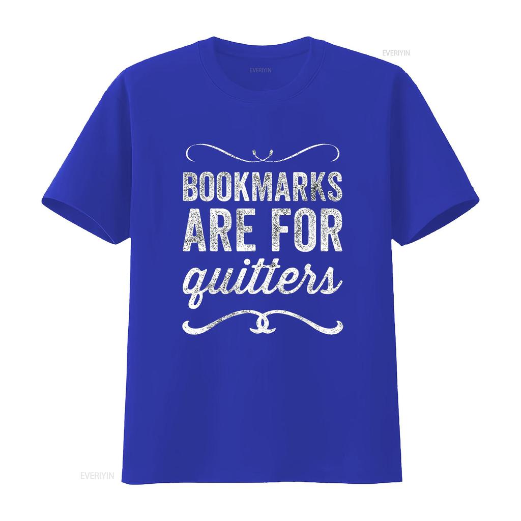 Bookmarks Are For Quitters Funny Bookworm T Shirt Trendy Women s Tops Cute  with Fun Print vintage Washed Soft