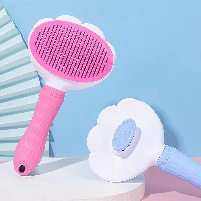 Self Cleaning Pet Grooming Brush Reduce Household Shedding Hair Remover Comb for Dogs Cats Pet Owners