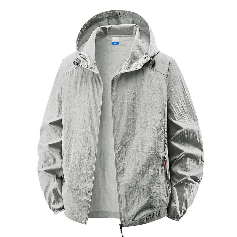 Sommerjacken Herren Mit Kapuze Windbreaker Mäntel Camping Sonnenschutzkleidung Herren Ultradünn Angeln Tragen Mann Sportbekleidung