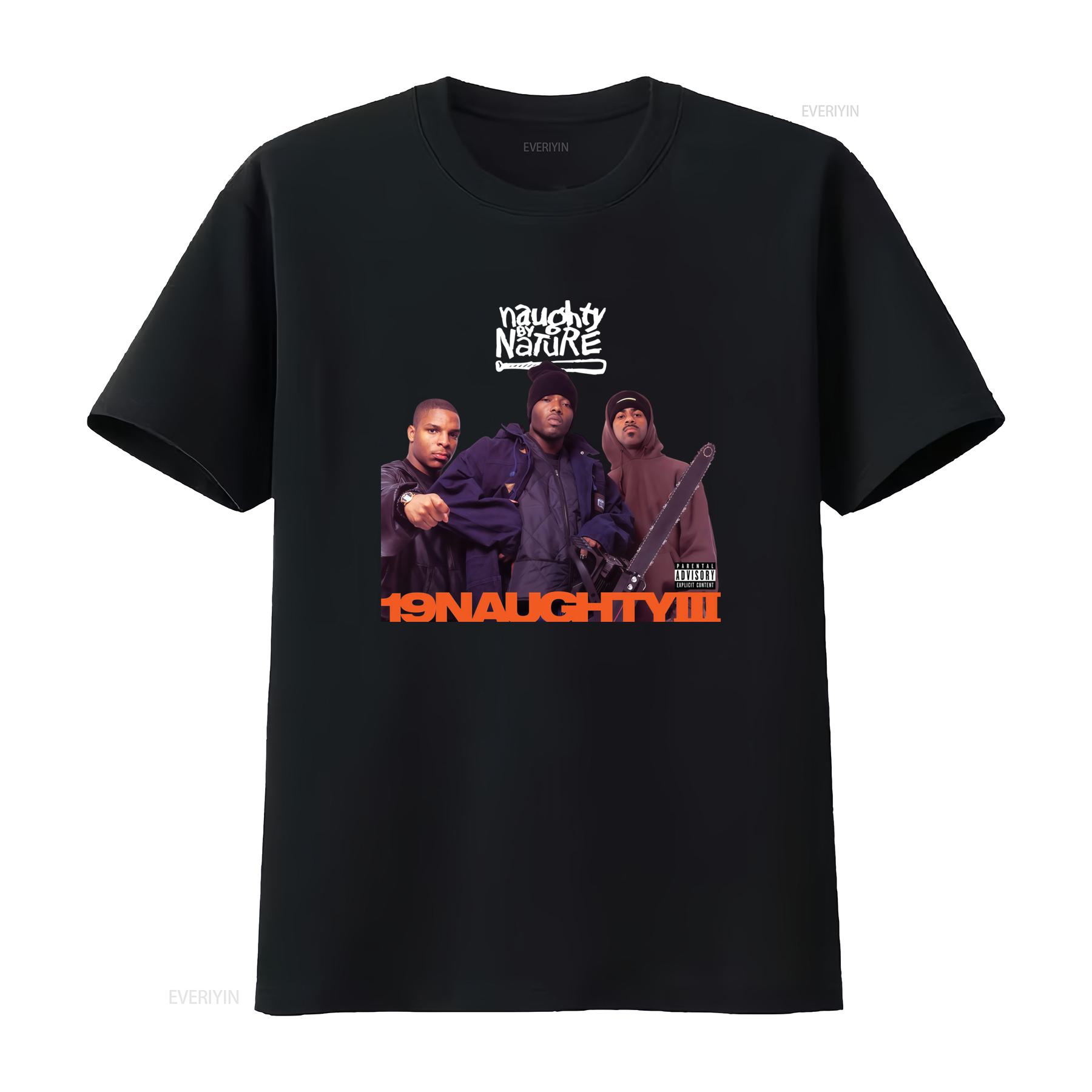 

Naughty by Nature 19 III Rap Hip Hop T Shirt All Sizes New vintage Washed homme Stretched Casual graphic Top For Everyday Wear 4XL