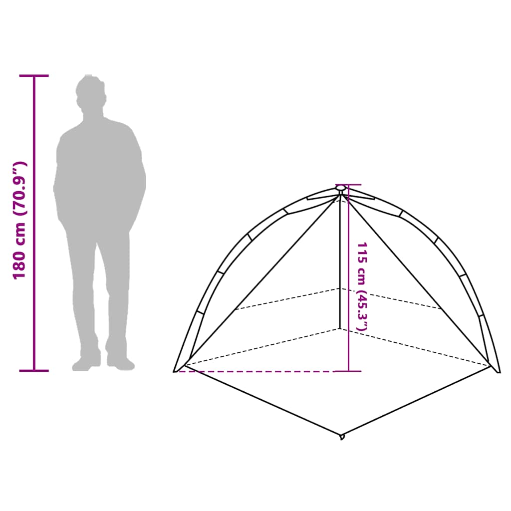 Beach Tent Gray Quick Release Waterproof
