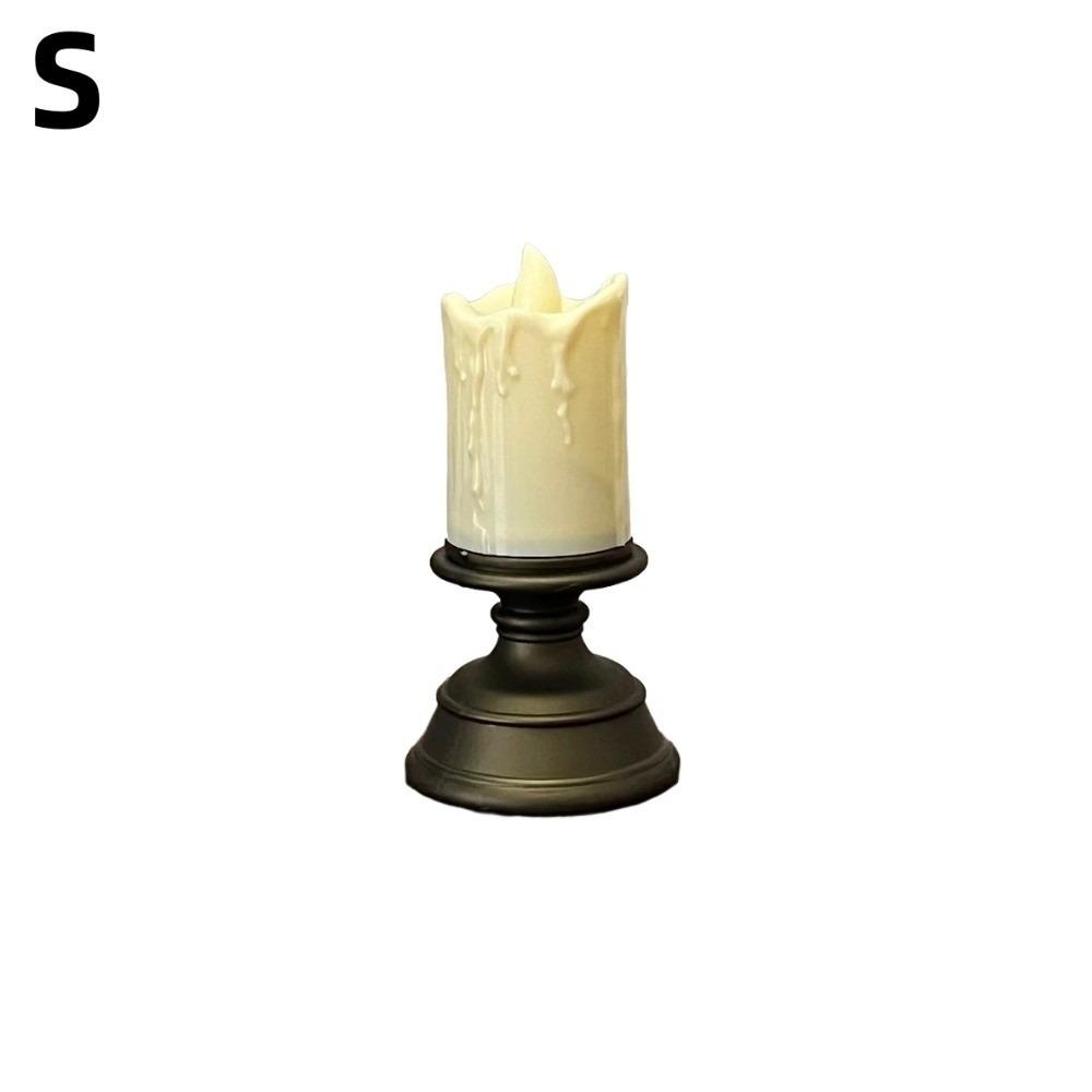Simulation Candle Crying Candlestick Decorative Roman Pillar Candlestick  Dinner Party Supplies