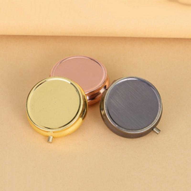 Pills Box Decorative Metal Medicine Organizers for Gift Compartment Medicine Pills Case Pills Carry Box for Pocket Purse