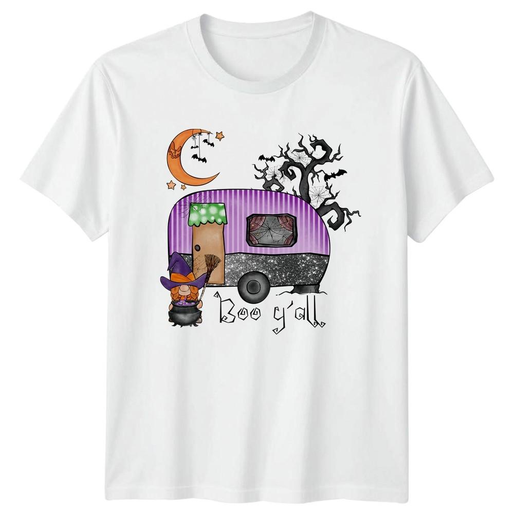 Boo Yall Unisexs TShirt Spooky Witch Camping Halloween Gift For Her S