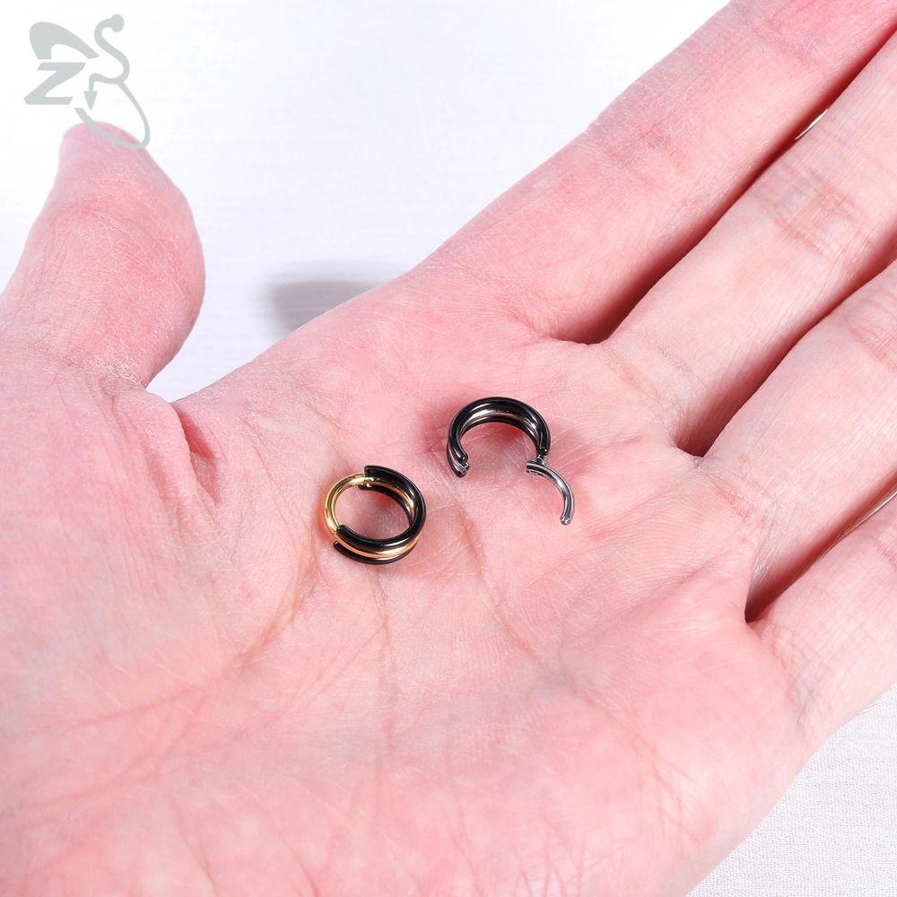 Body Piercing Septum Clicker Cartilage Ring Nose Hoop Titanium Steel Nose Ring  For Women Men
