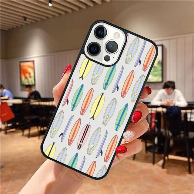 Surfinga Beach Surfboard Wave Phone Case For iPhone 17 Air 16 15 14 Plus Apple 16 11 12 13 Pro Max Coque