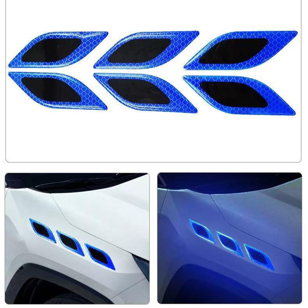 Adesivi 3D in Resina Epossidica Fatti a Mano con Forte Adesivo Nastro Riflettente Molto Luminoso 6pz per Prevenzione Graffi Carrozzeria Auto