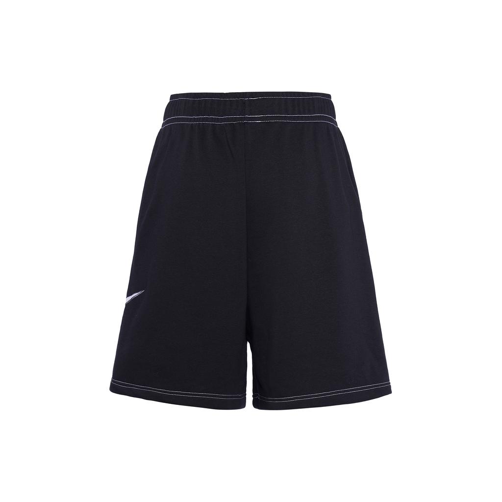 New Nike Sportswear Swoosh Fleece High Rise Shorts Black DM6750-010