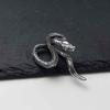 Men's Retro Silver Python Snake Pendant Necklace