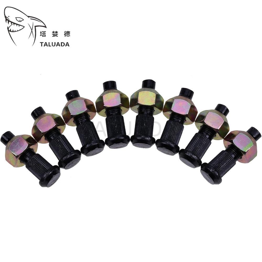 8X Rim Lug Wheel Nut 6564669 & 8X Rim Stud Wheel Bolt 6709170 Set For Bobcat 751 753 763 863 873 883 S150 S175 S185 Excavators