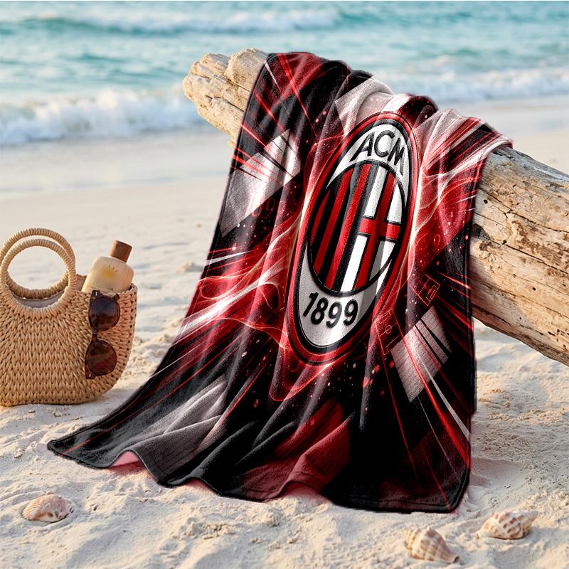 AC Milan Print Microfiber Beach Towel Quick Dry Absorbent Large Towel For Beach Swimming Travel