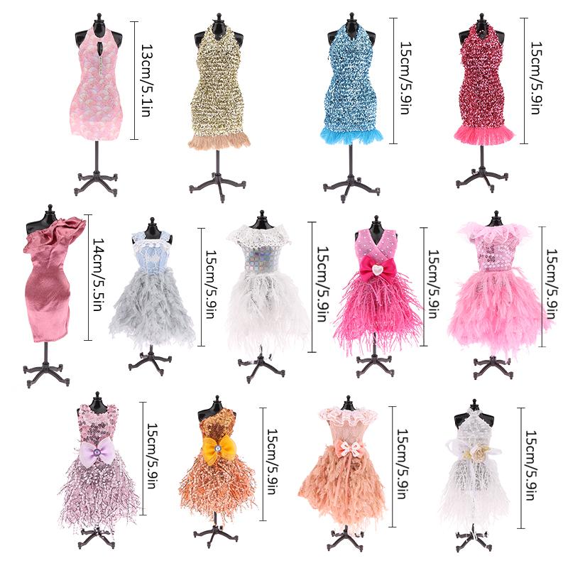 Doll Clothes For 30Cm Doll Clothes Evening Gown Trailing Skirt Wedding Dress Princess Dress Dollhouse Decor Accessories