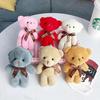 10Pcs Teddy Bear Doll Pendant Plush Toy Colorful Teddy Plush Keychain Soft Stuffed Bear Toy For Girls Bag Pendent Children Gifts