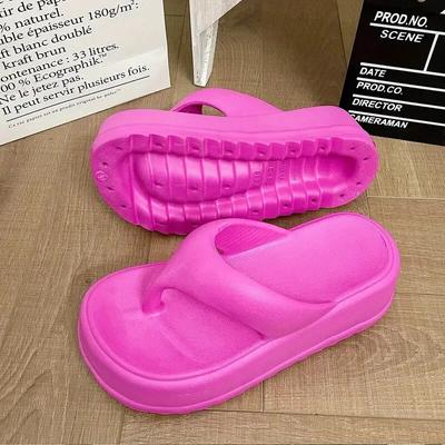 Fashion Litfun Female Summer Flats Slippers Casual Soft Thick Sole Eva Flip Flops Non-slip Beach Sandals Comfort Home Slides For Women