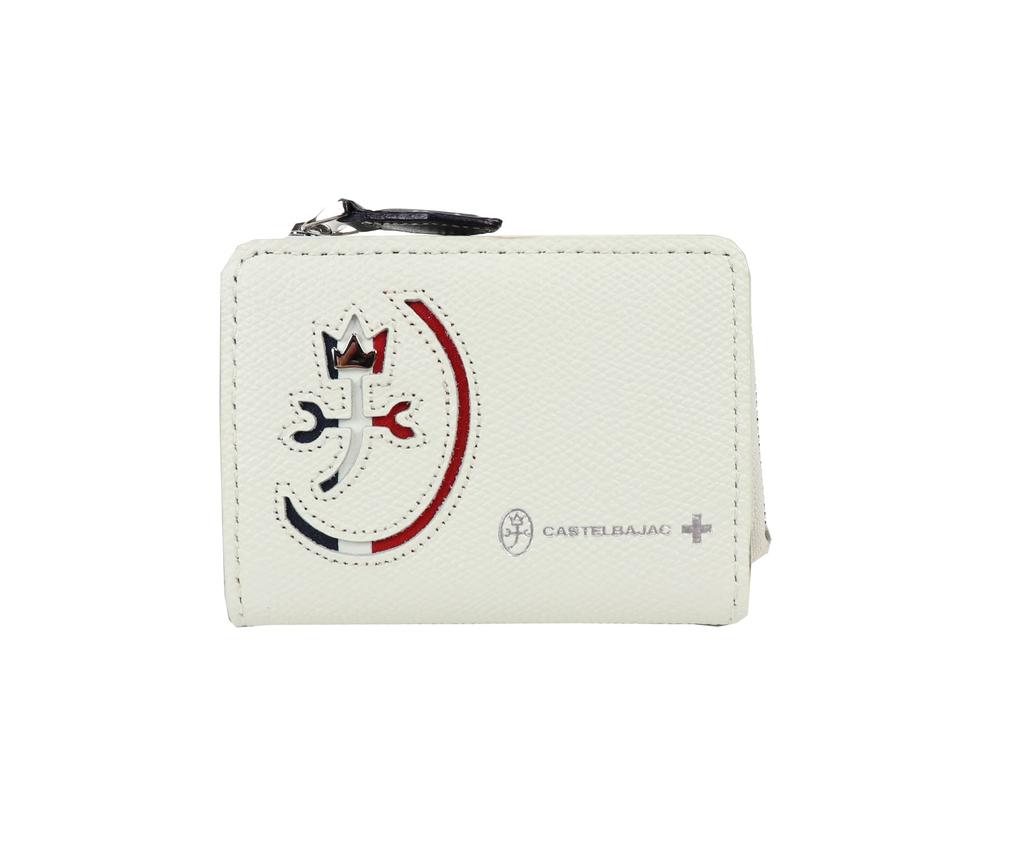 Coin Case Coin Purse Carnet Genuine Leather [Castelbajac] (Cowhide, White)