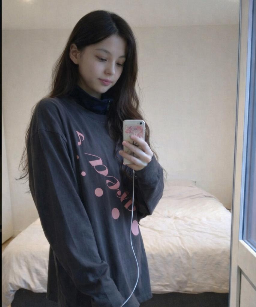 GRAVER [Unisex] Play Long Sleeve T-Shirt_Charcoal