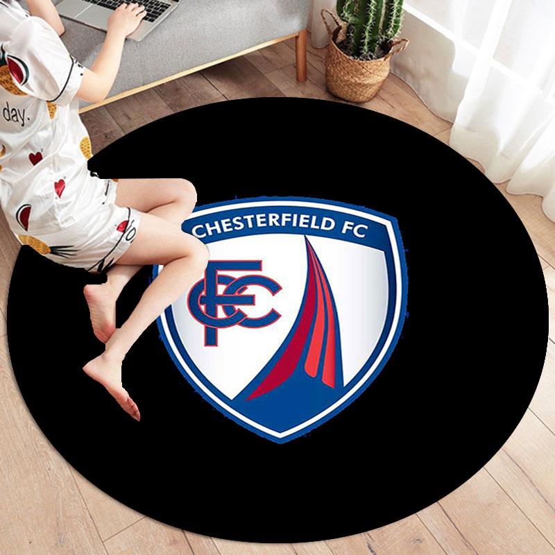 Chesterfield F.C Round Area Rug,Carpet Rug for Living Room Bedroom Sofa Playroom Decor,Non-slip Floor Mat
