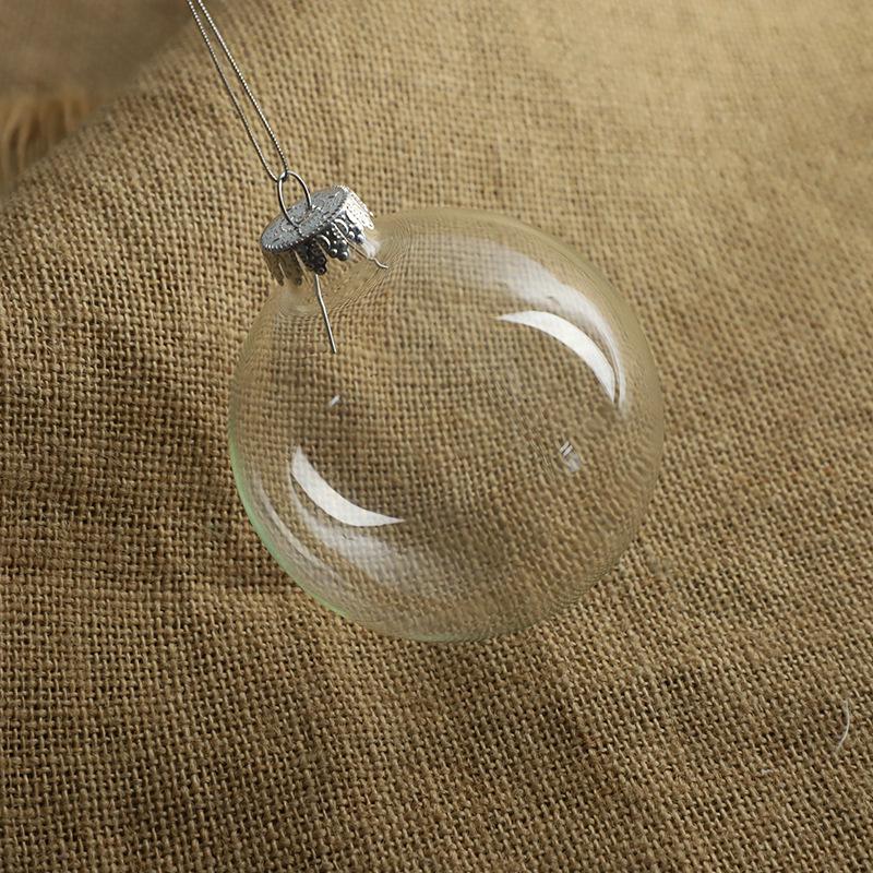 Transparent Glass Christmas Ornaments - New Year & Festival Hanging Decorations