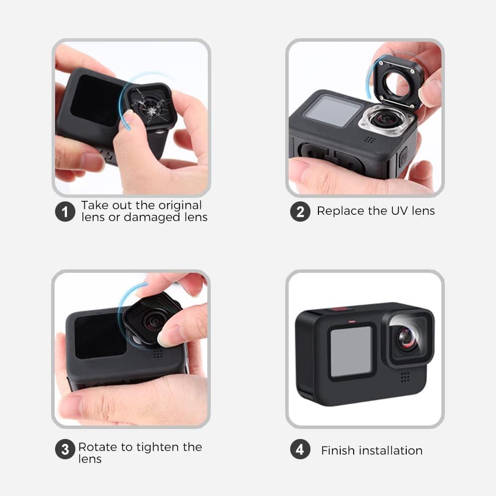 For GoPro Hero 12 UV Lens Replacement Protective Glass Cover for GoPro Hero 12 11 10 9 Action Camera Accessories