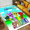 Custom Name Sprunki Love Living Room Non-Slip Area Rug Soft Carpet for Bedroom Kids Playroom Sofa Office Home Decor Doormat
