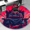 1pc Jujutsu Kaisen Satoru Gojo Round Carpet - Anime Design Chair Mat, Non-Slip Rug for Office, Home Decor, Living Room