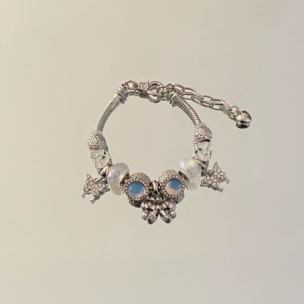 Fashion Charm Butterfly Heart Pendant Bracelet For Women Men Diy Beaded Jewelry