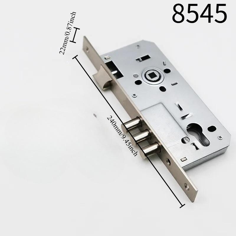 Universal Anti-Theft 8545 Wooden Door Lock Body with Deadbolt & Cylinder Lock for Indoor/Outdoor Bedroom Hotel Security Hardware