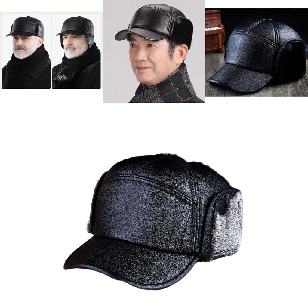 Warm And Cozy Men's Winter Ear Protection Hat Stylish Cotton Baseball Cap For Cold Weather
