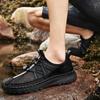 Sneakers Men's Summer Breathable Men's Shoes Mesh Breathable Thin Hollow Mesh Shoes Men's Lightweight Black Casual Shoes