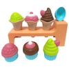 Eisständer Ice Cream Sand Toy Set, Kids Beach Toys for Ages 3+, Outdoor Role Play with Shovel, Cones & Cake Molds
