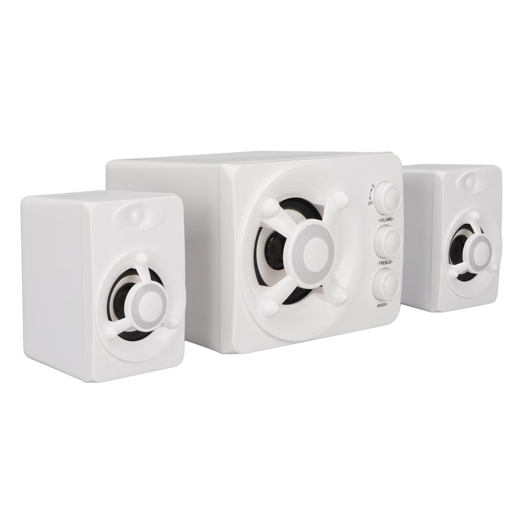 Computer Speaker 2.1 USB Powered Stereo Subwoofer Multimedia Wired Speaker with RGB LED Light for