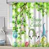 Easter Rabbit Waterproof And Mildew-Proof Polyester Bathroom Shower Curtain Shower Curtain Partition Curtain Free Of Punching