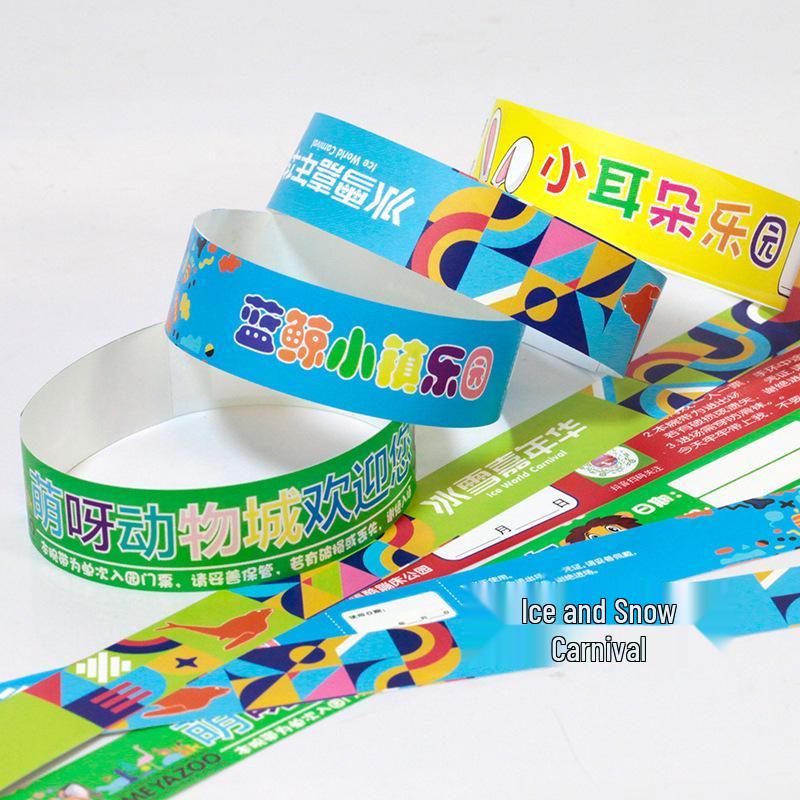 DuPont Wasserdichtes Einweg-Papierarmband, Individuelles Weihnachts-ID-Armband