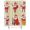 Tu Christmas Shower Curtain Santa Claus Festive Holiday Bathroom Decor Waterproof Xmas Pattern Fabric Backdrop Festive Home Acce
