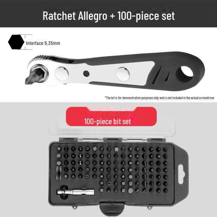 Green Forest Right Angle Ratchet Screwdriver Set with Cross & Flat Heads