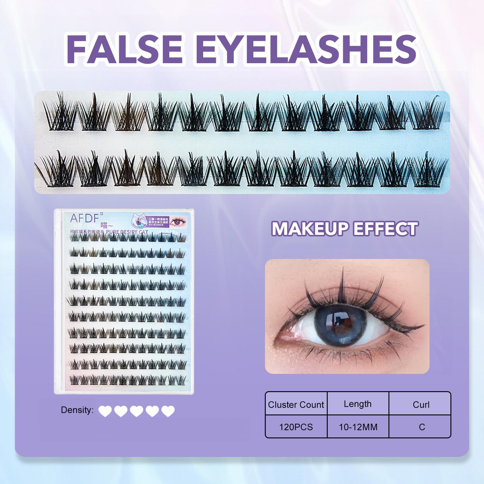 Glue-free Realistic False Eyelashes Densely Seamless Lashes Extension for Shopping Dating Traveling C