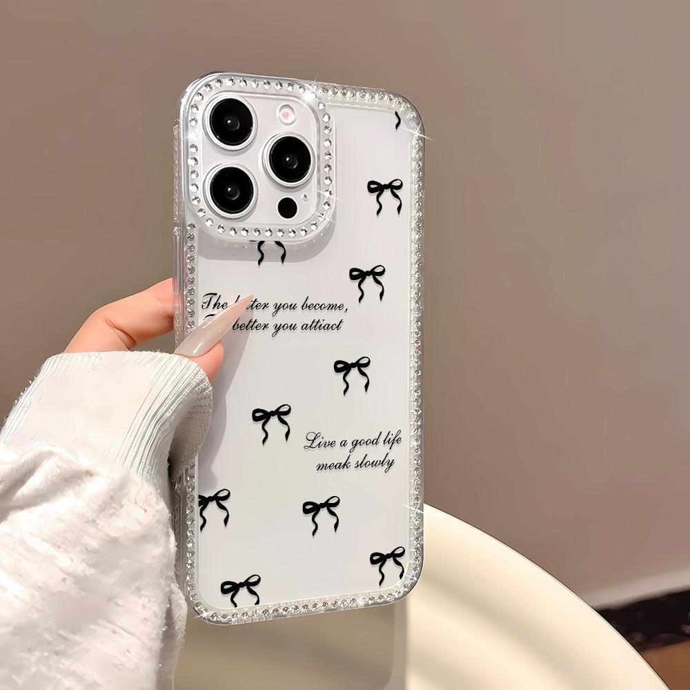 Bracelet Chain Phone Case For iPhone 17 16 15 13 14 for 17Air 17 12 14 16 Pro 17 14 16 Pro Max Sparking Diamond Cute Pattern Hard Cover With Lanyard