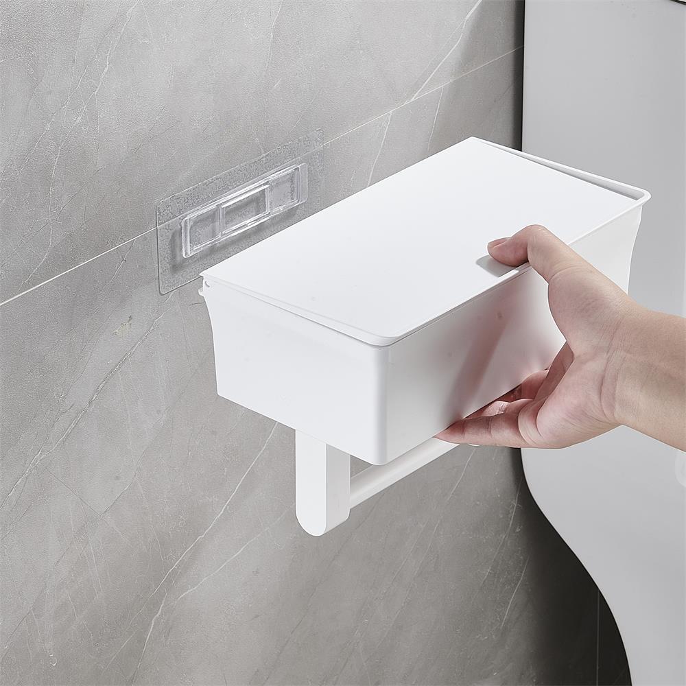 Black Roll Paper Holder with Wipes Dispenser Bathroom Storage Rack Multi-function Toilet Roll Holder Bathroom Hardware Accessori