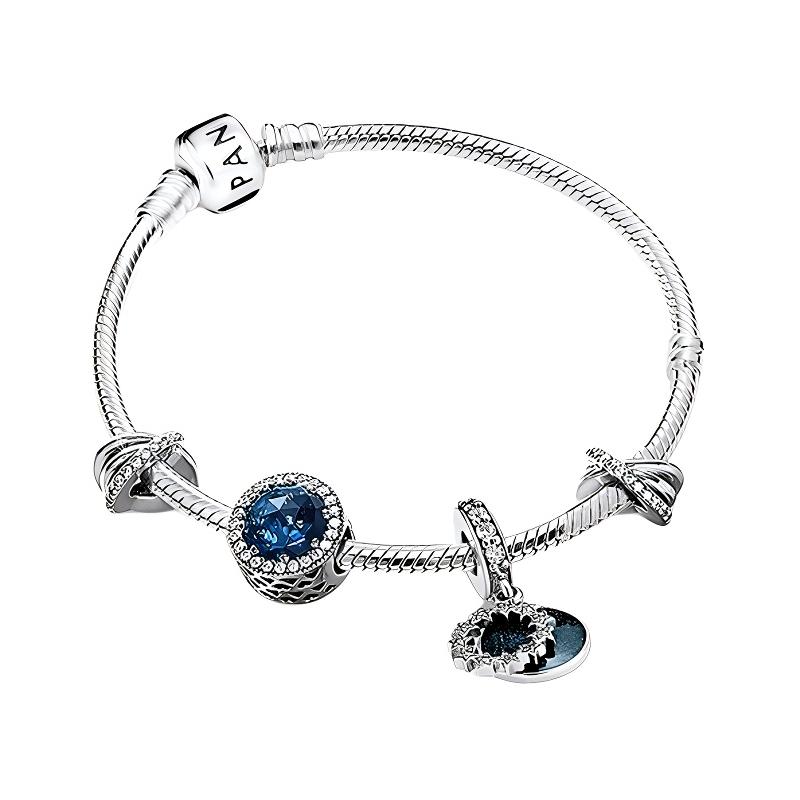 Pandora Star Fairy Tale Set 925 Silver Bracelet Women's Blue ZT0652