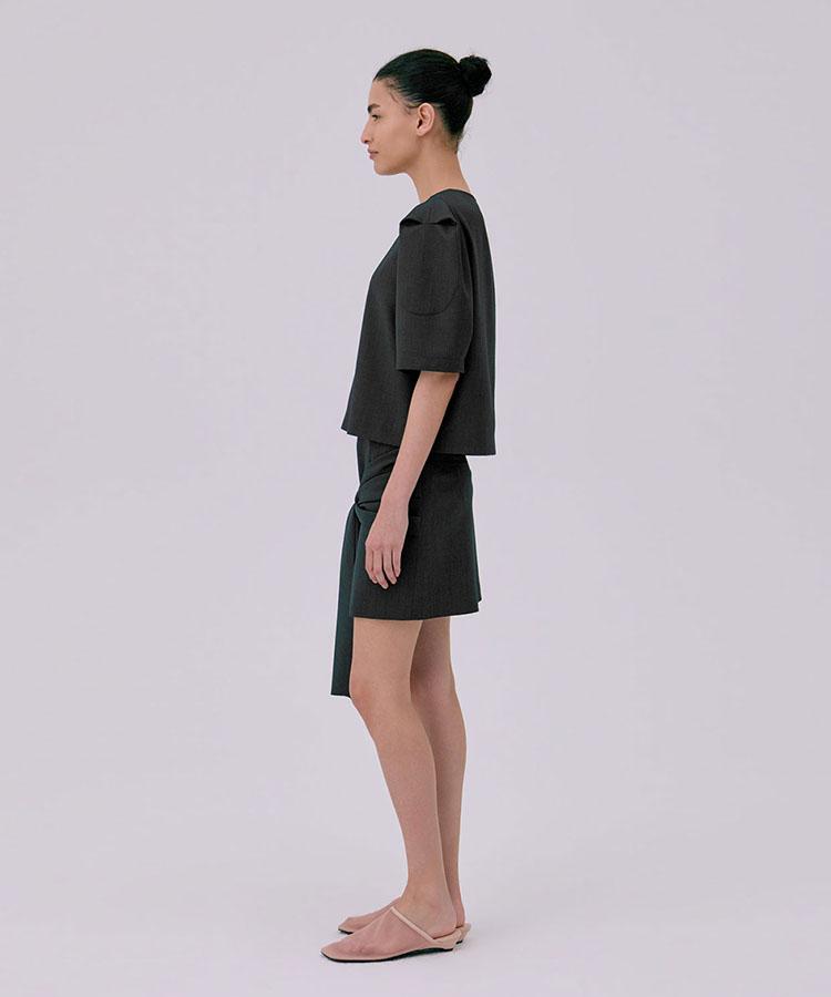 Bundercammer Tied Mini Skirt_Navy