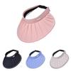 Summer Sun Protection Hat With Large Brim And Wrinkled Design For Outdoor Activities