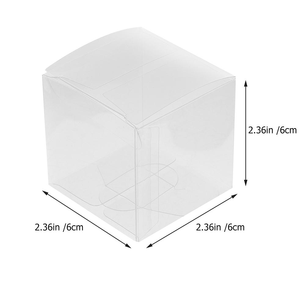 

20Pcs Clear Candy Boxes Reusable PVC Material Foldable Design for Wedding Birthday Party Sweets Gift Containers 5x5x5cm прозрачный