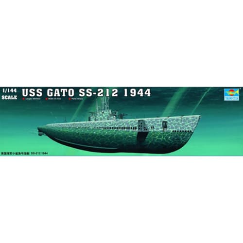 Trumpeter 1/144 US Navy Gato-class Submarine SS-212 1944 Plastic Model