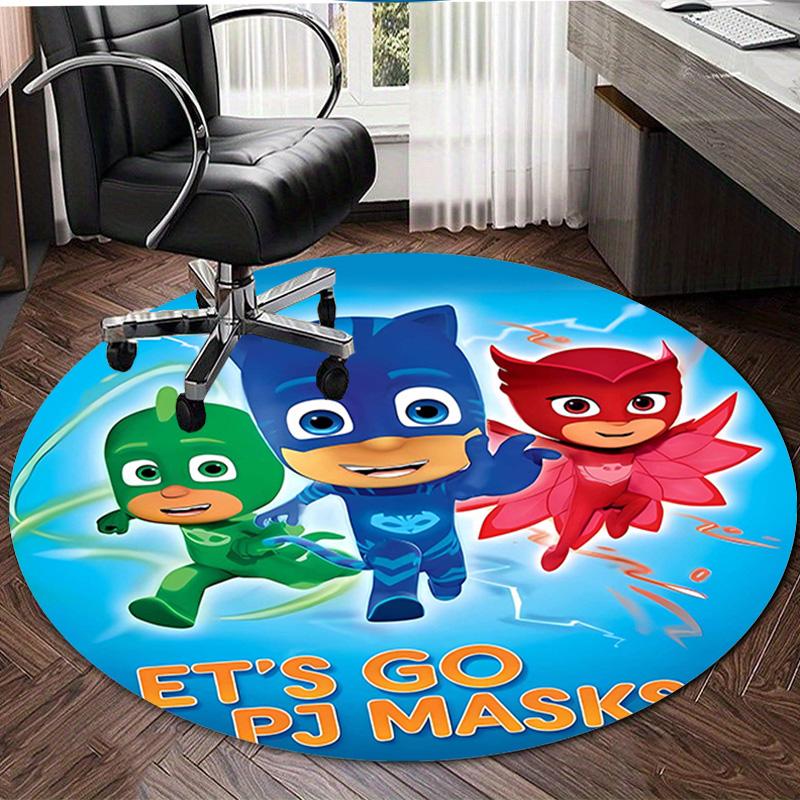 1pc PJ Marks1 Design Printed Area Round Carpet for Bedroom Living Room Home Decor Rugs Mat Non Slip Mat Rug for Bedside
