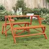 VidaXL Picknicktisch mit Bänken 2-in-1 Massivholz Tanne