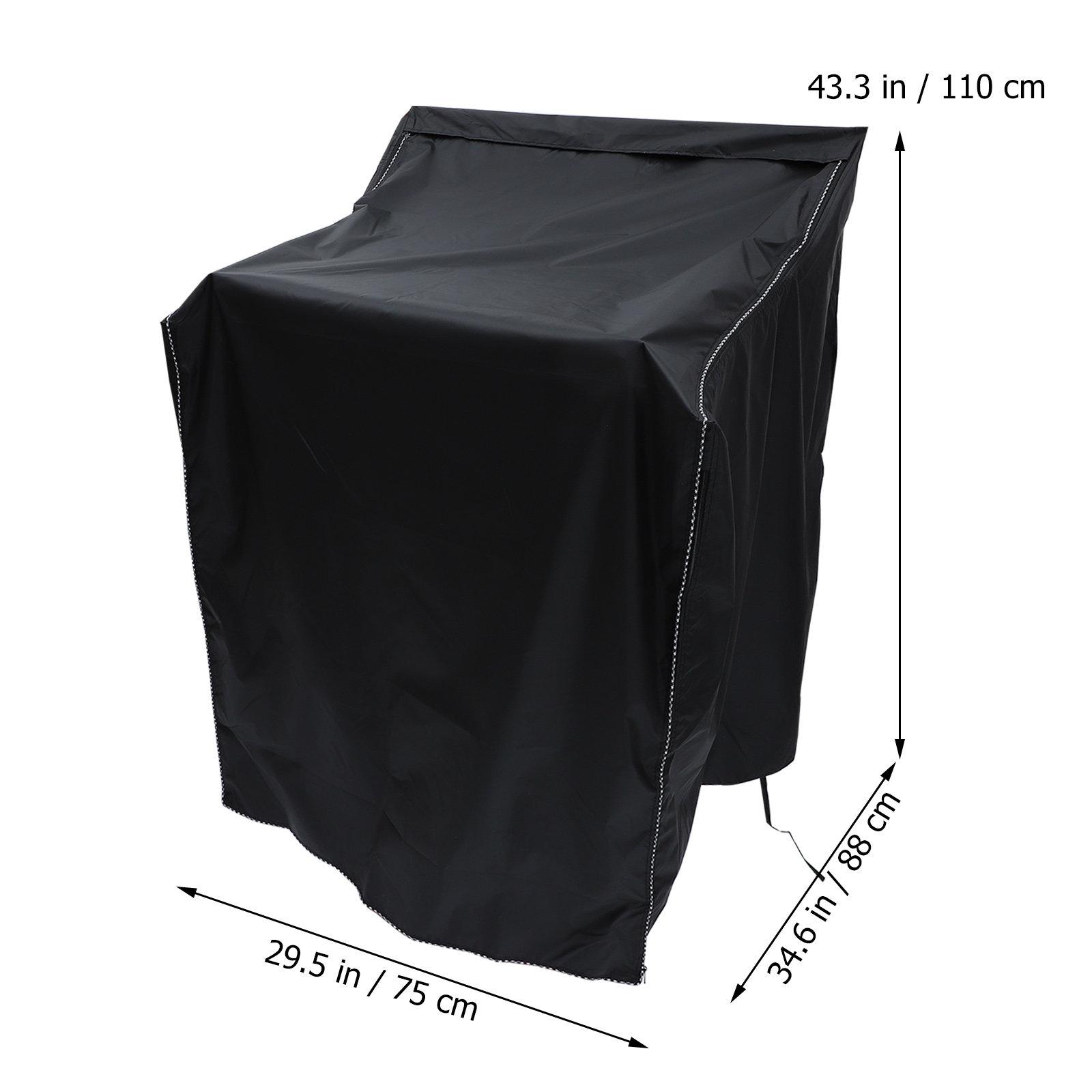 

1Pcs Dustproof Waterproof Washing Machine Cover Washer Dryer Protector Rainproof Anti Uv Dust Shield for Outdoor Indoor Use чёрный