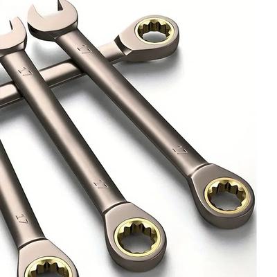 Ratchet Wrench, Double-ended Universal Type, Open Cross-slot Wrench, Four-layer Precision Electroplating, Repair Tool