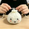 Håndlagde Heklede Bolle Fotposer, Myk Klem Bønneveske, Jonglering Sparkeball, Søt Dumpling Kosedyr for Festlek, Stresslindrende Gave