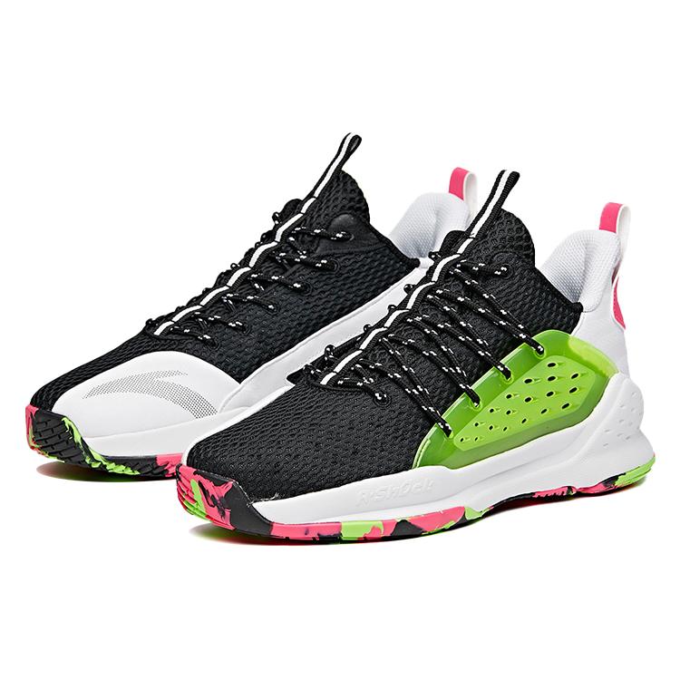 Anta Basketball Collection Low top Performance Basketball Shoes Men's Black Green White 112021610-1
