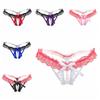 Open Crotch Lace Pearl Panties Low Waist See-through Thong Underwear for Women  Ladies Girls
